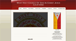 Desktop Screenshot of mostholychurchofgod.com