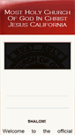 Mobile Screenshot of mostholychurchofgod.com